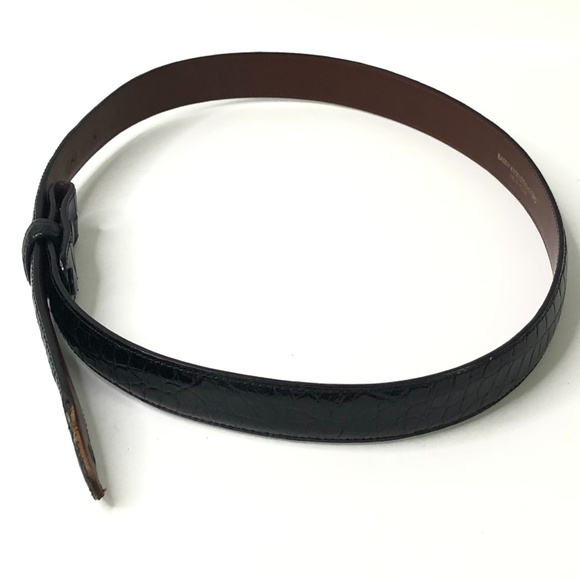BKC Lot of 2 Black/Yellow Exotic Skin Belts Sz2 main image 8